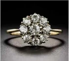 2.02Ct Art Deco Style Lab Created Diamond Engagement 14k Yellow Gold Finish Ring