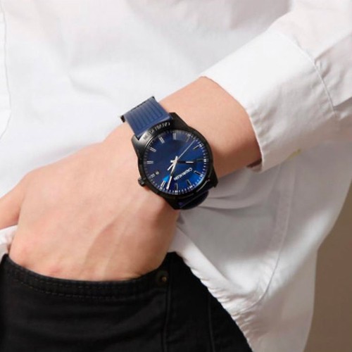Orologio CALVIN KLEIN uomo Evidence datario gomma blu - Foto 2 di 3