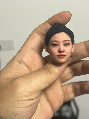 1:6 Head Sculpt Jennie Kim Girl Carved For 12'' Female Action Figure Body Toys