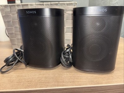 Sonos One Gen 2 Smart WiFi Pair of Speakers, Black, Model S18 - Great Condition