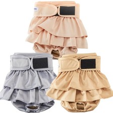 Reusable Female Dog Diapers Washable Small Size Gray Pink Khaki Dog Diapers
