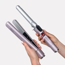ARIA BEAUTY POP N LOCK INTERCHANGEABLE STRAIGHTENER AND CURLING IRON SET NEW
