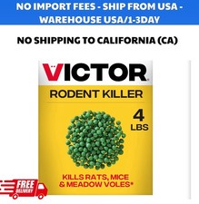 Victor Rat Poisoning for Inside  Outside Use - Kills Rats, Mice, 4 lb, Green US