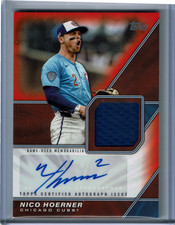 2026 Topps Major League Material Autographs Nico Hoerner Orange MEM AU /25