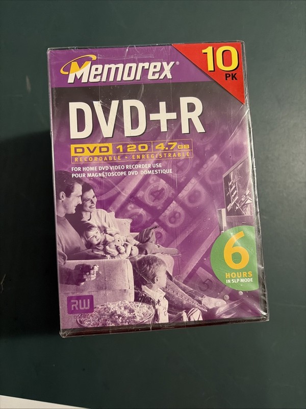 Memorex DVD+R 10pk 120 4.7GB NEW