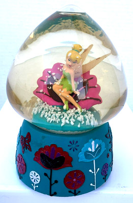 RARE DISNEY TINKER BELL PIXIE HOLLOW MUSICAL SNOWGLOBE KCARE KIU HUNG CO - WORKS