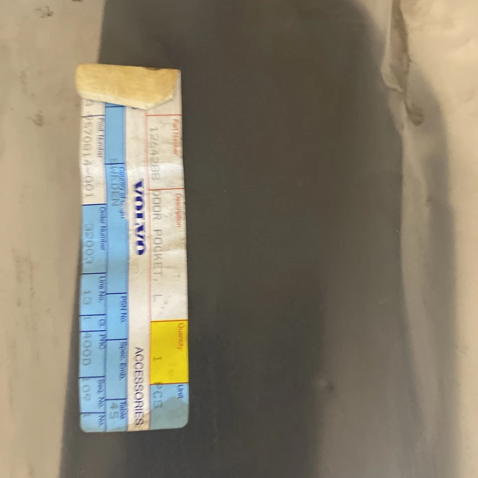 VOLVO 240 одна дверь карман карта карман двери панели черный со стороны водителя слева - Изображение 2 из 3