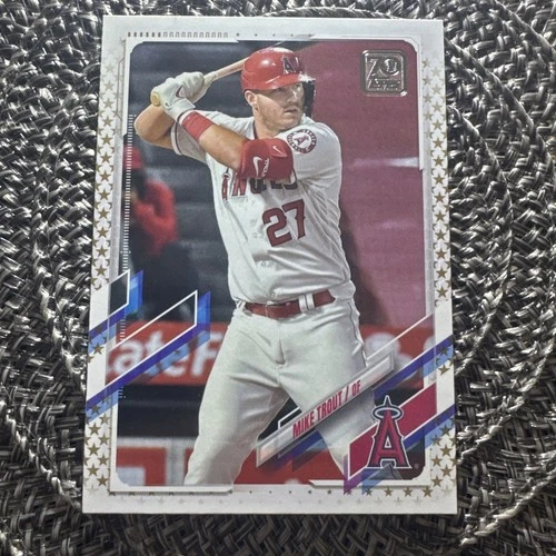 2021 Topps Series 1 #27 MIKE TROUT Gold Star Parallel Card • LA ANGELS