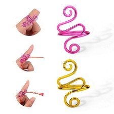 Crochet Ring,2PCS Gold Adjustable Yarn Tension Ring for Crocheting