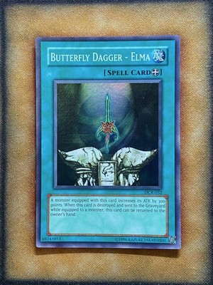 Yugioh Butterfly Dagger - Elma DCR-032 Super Rare Original Print NM