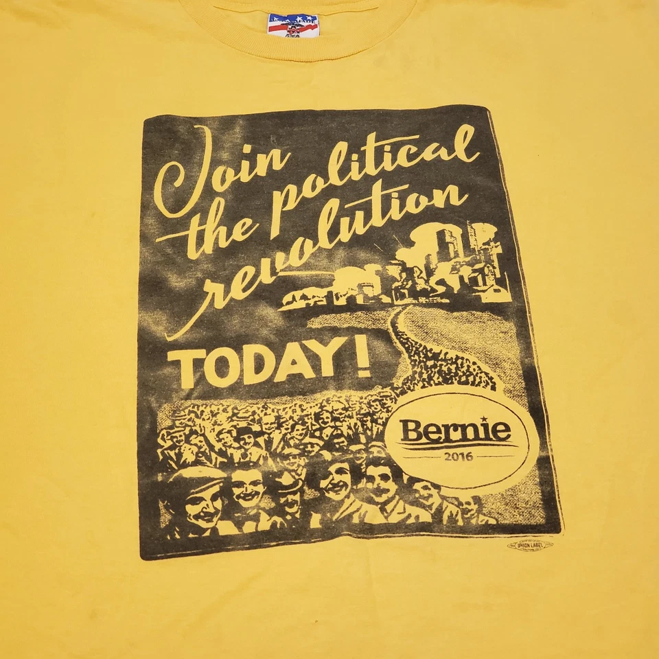 Camiseta Rara Bernie Sanders Elecciones 2016 Para Hombre Talla 4X Estampado Gráfico Envejecido Foto 3 de 4