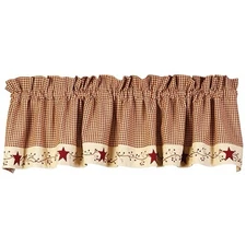 NWOT Country House Collection Stars N Berries Valance 72 x 14 Primitive