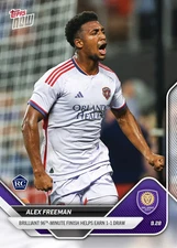 Alex Freeman RC 96th Minute Finish - 2025 MLS Topps NOW - Card 105 Presale