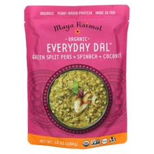 Organic Everyday Dal Green Split Pea Spinach Coconut  10 Oz(Case Of 6)