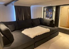 Cinema Sofa U Shape Black PRICE Sofa L Shape New Chaise Footstool