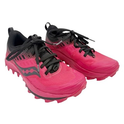 Saucony barberry & black Peregrine 10 ST women's 7 trail running shoes terrain