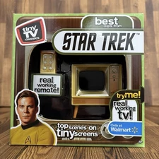 Tiny TV Classics Star Trek Collectible TV with Real Working Remote- NEW 