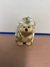Frankford Hedgehog Plush 6 inch Gray and Tan Smiling Stuffed Animal