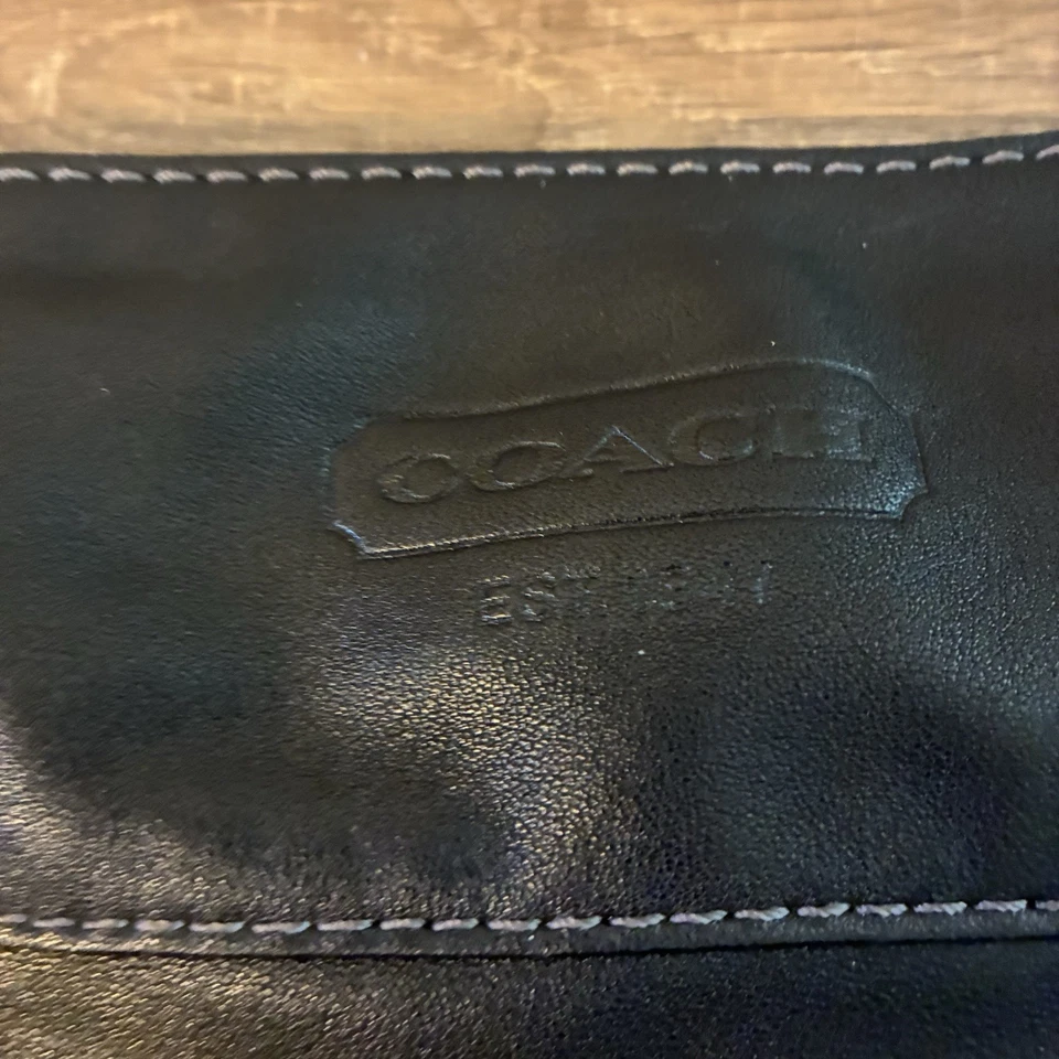 Bolso de hombro vintage Coach Zoe Hobo cuero negro Foto 3 de 4