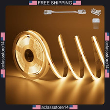 Pautix COB LED Strip Light 20ft Warm White 2700K CRI90 Flexible DC24V for Home