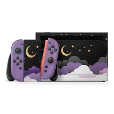 Black Moon Nintendo Switch 2 Skin: Starry Night Sky Decal - 3M Full Wrap