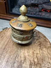 Vintage Nepal Nepalese Tibetan Brass Copper Prayer Wheel Spool