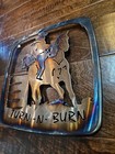 Turn & Burn Heavy Cut Steel Sculpture Decor  Riding Cowboy Nice🔥🔥🔥🔥 — photo 2