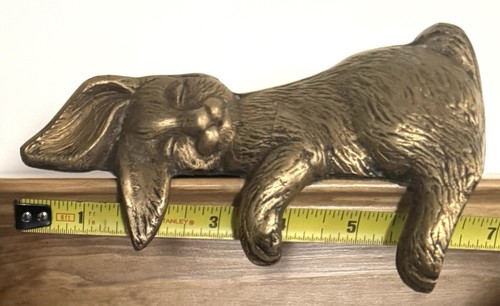Vintage Solid Brass Sleeping Bunny Rabbit Shelf Sitter Figurine - Picture 12 of 16