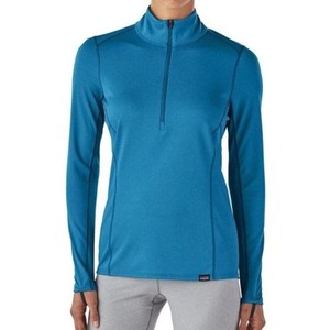 Women Patagonia Midweight Capilene Baselayer 1/4 Zip Pullover Marine Blue XXS