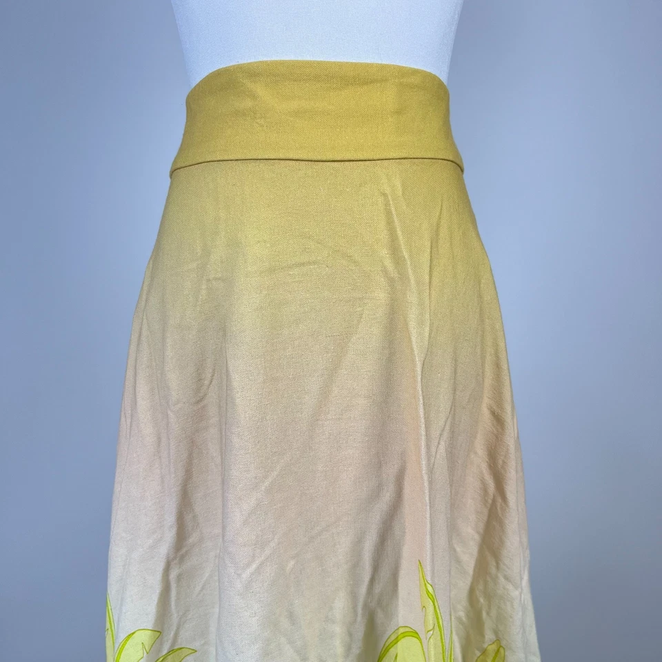 Falda midi floral de mezcla de lino Farm Rio talla XS multicolor nueva sin etiquetas Foto 3 de 4