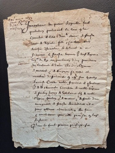 Manuscrit 1633 Provence - Procès Noblesse FORBIN / VOGÜÉ / LA BARBEN