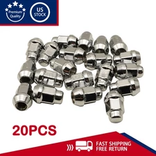 20PCS Lug Nut 1/2-20 Chrome 1.4" For Ford F100 F150 Edge Explorer Flex 5-Lug US