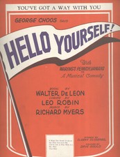 HELLO YOURSELF Broadway Show Sheet Music "You've Got A Way With You"