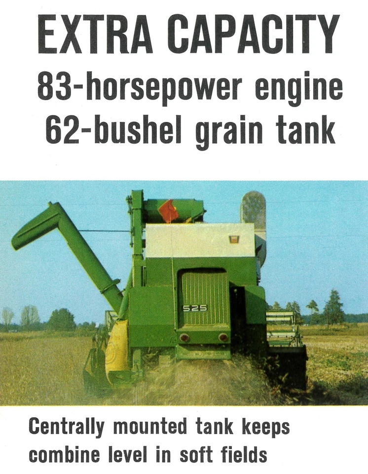 Oliver 525 Combine Corn Head 2 3 Row Grain Header 14 Ft Brochure Cockshutt - Image 4 of 4