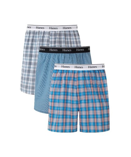 Hanes Originals Größe 2XL (44-46") 3 Paar Herren Boxershorts gewebt