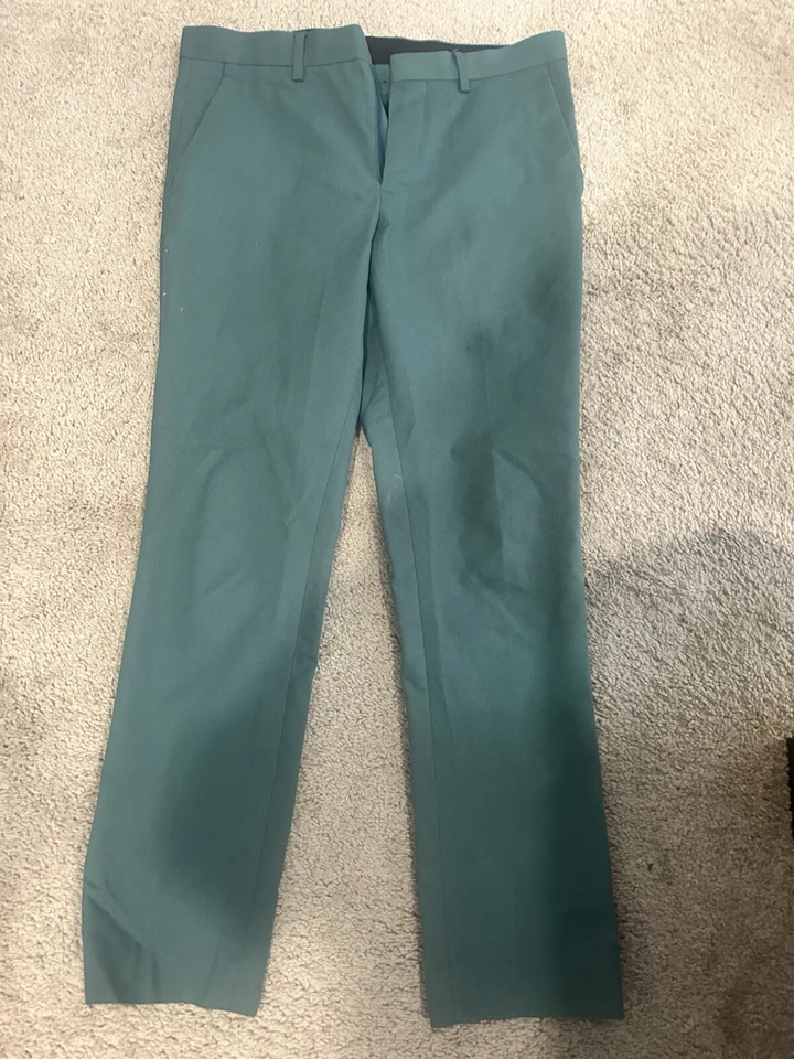 Express 36S 29x30 Green Extra Slim Stretch Mens 2 Piece Suit Nailhead Two Button - Image 4 of 4