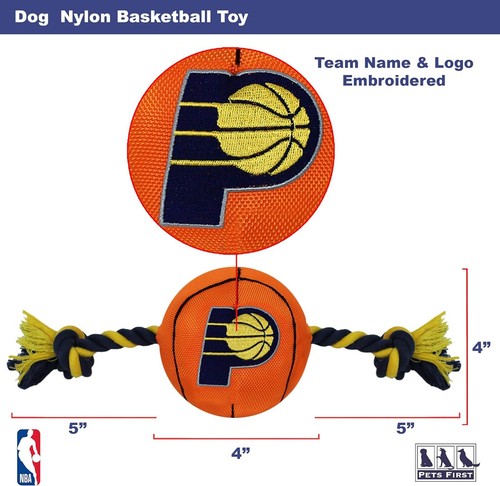 Pets First NBA Basketball Dog Toy with Tug Ropes & Inner Squeaker Tough Dog Toy - Picture 57 of 69