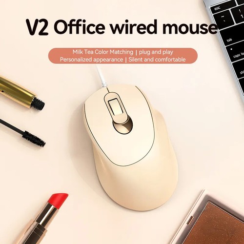 V2 Wired Mouse For Business Office Simple Universal Macaron Gaming Mouse - Picture 5 of 12