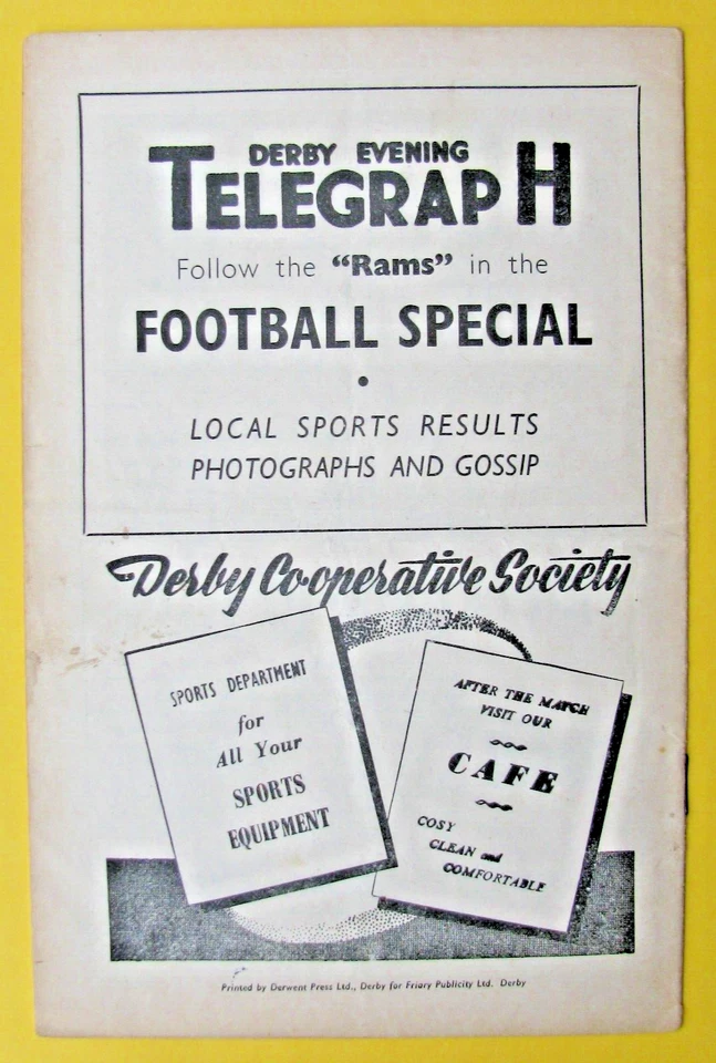 DERBY COUNTY v GATESHEAD 1955-56 DIVISION 3 NORTH PROGRAMME - Image 3 of 3