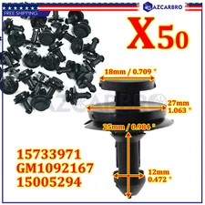 50pcs Air Dam Deflector Valance Clips Rivets Screws Panel Push Fastener for GMC