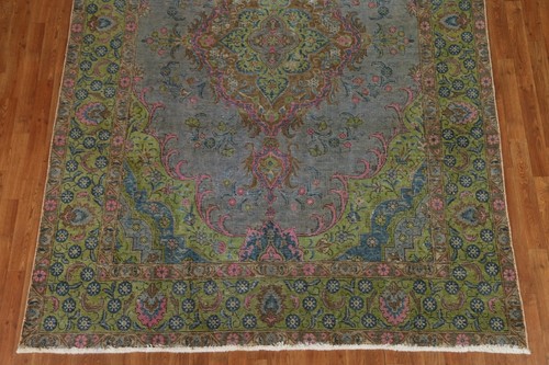 Semi-Antique Over-Dyed Tebriz Traditional Hand-knotted Living Room Area Rug 7x10 - Picture 6 of 22