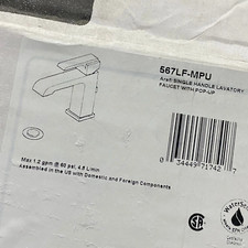 Delta 567LF-MPU Ara 1.2 GPM Single Hole Bathroom Faucet with Drain, Chrome