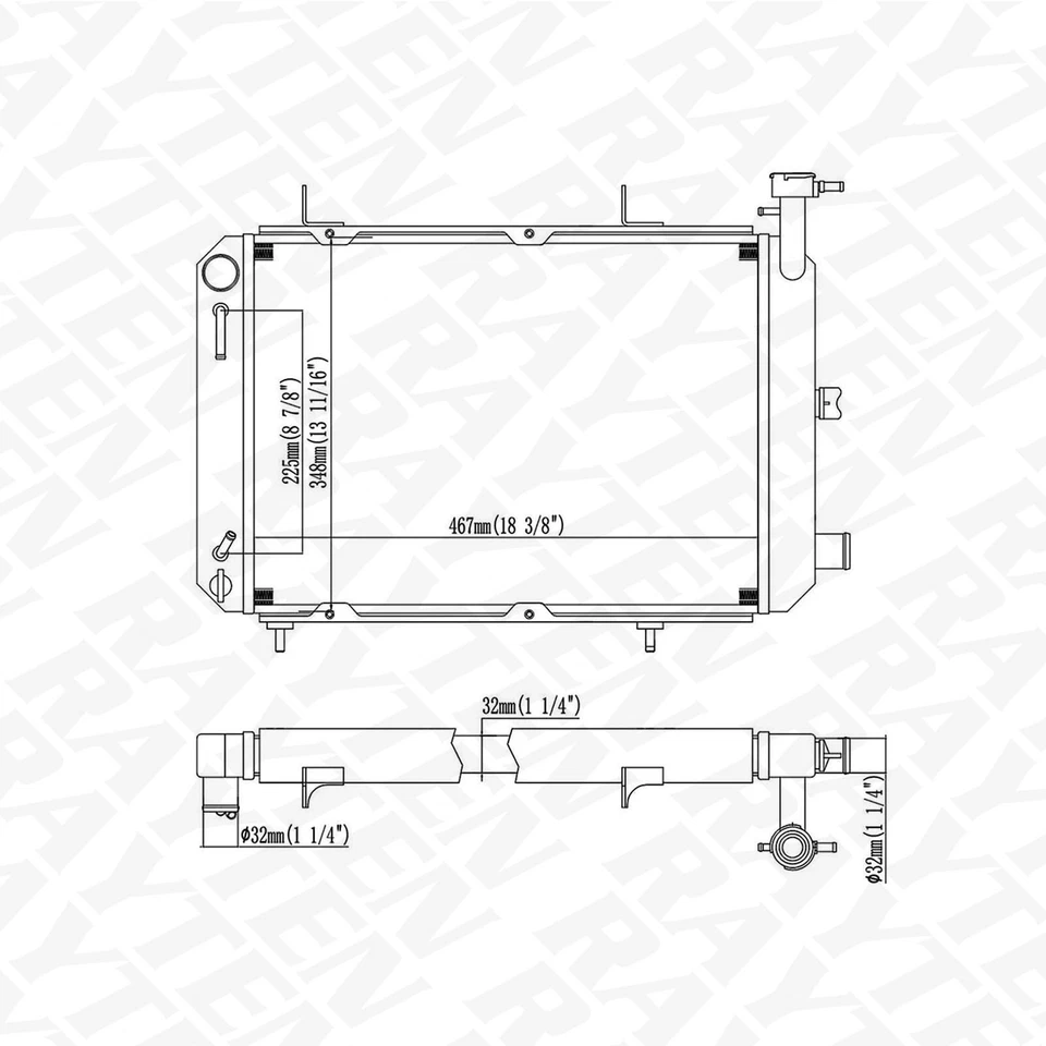 Радиатор CU857 AT для Chevrolet Spectrum Isuzu I-Mark Pontiac Sunburst 1985-1989 - Изображение 2 из 4