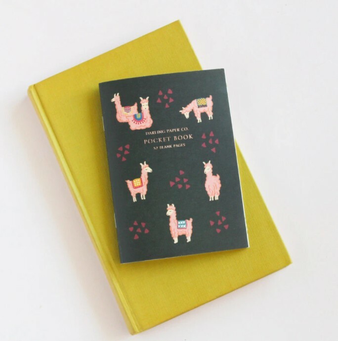 Darling Paper Co Llamas mini pocket blank notebook 10.5 x 14.7 cm-image