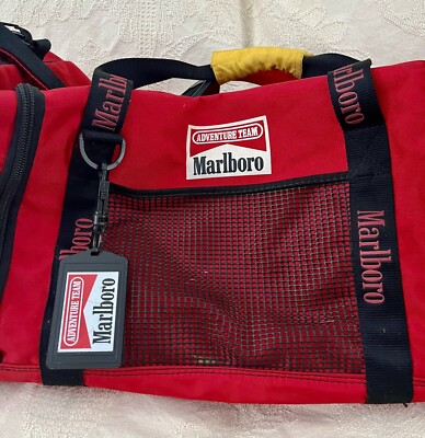 Marlboro Cigarettes Adventure Team Duffle Gym Bag Luggage XL Heavy