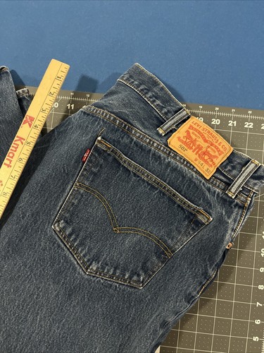 Levi’s 501 Original Fit Jeans Mens 44x32 Blue Stonewash Button Fly Cotton