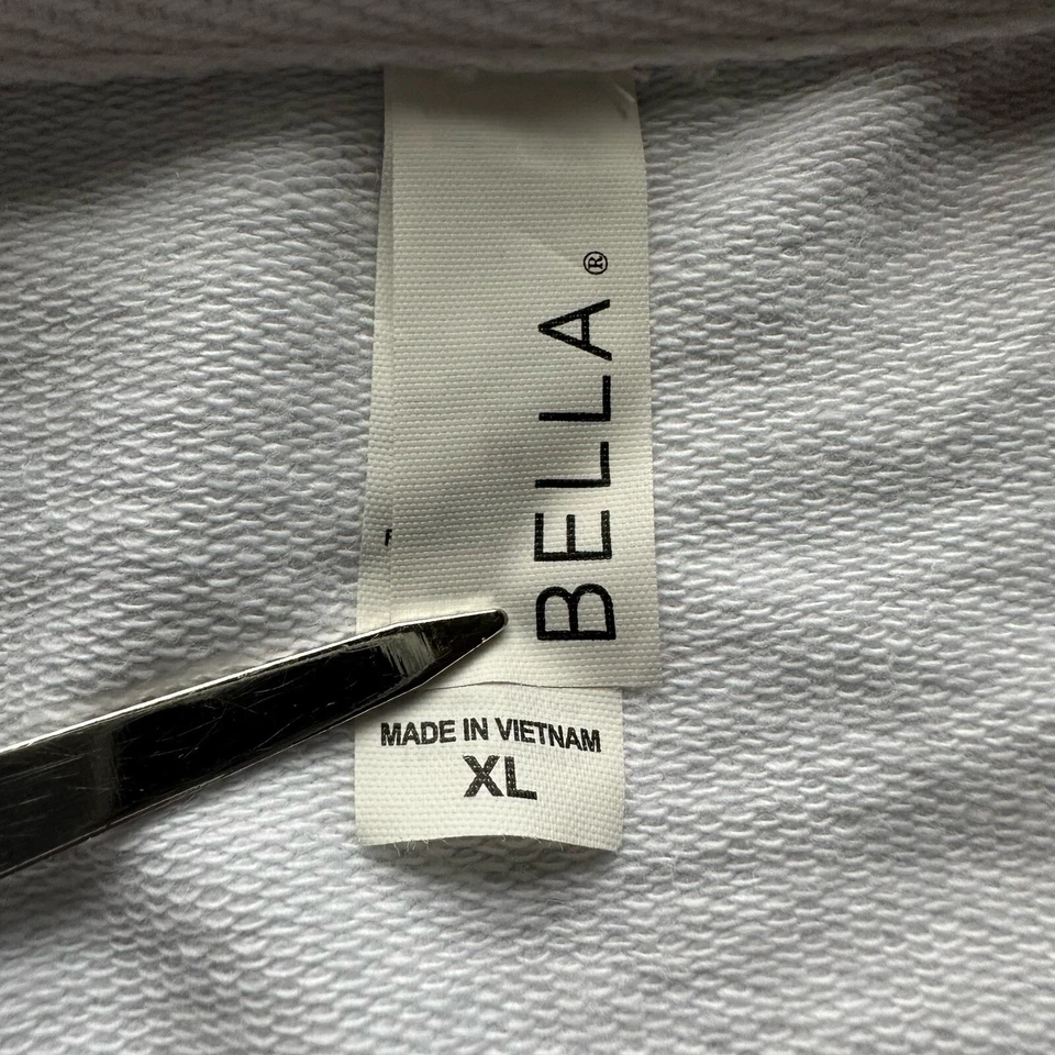 NEW Bella Hoodie Womens Size Extra Large White Long Sleeve Full Zip Pockets - Image 3 of 4