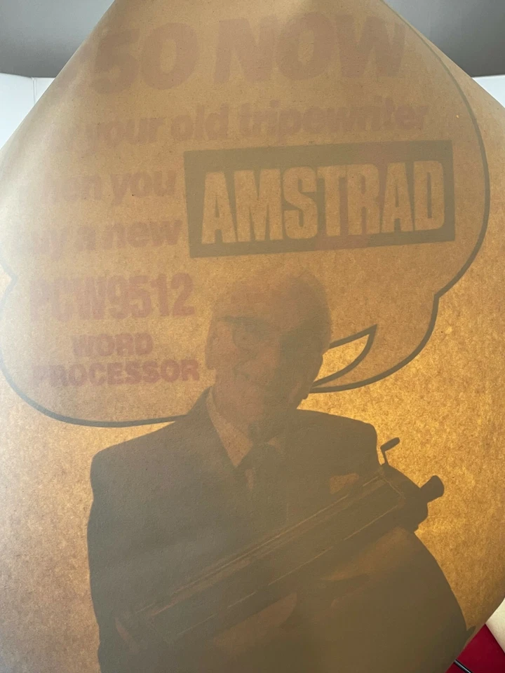 Neu Amstrad PCW9512 Advert Fenster Sticker Featuring STANLEY Unwin Von 1989 - Bild 3 von 4