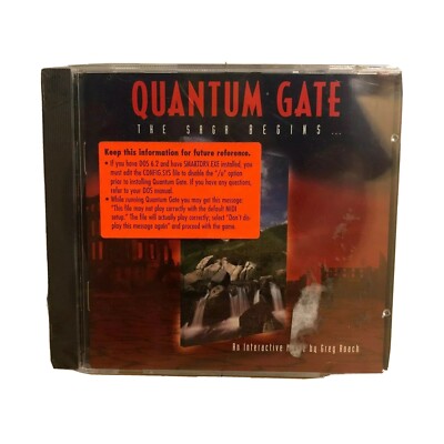 Quantum Gate The Saga Begins An Interactive Movie Greg Roach NEW