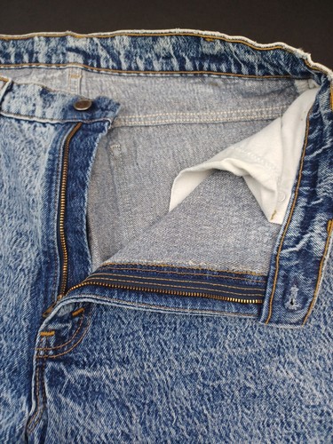 Vintage Levi Silver Medal Jeans Men Acid Wash Blue Denim 36X34 Made In USA - Picture 9 of 17